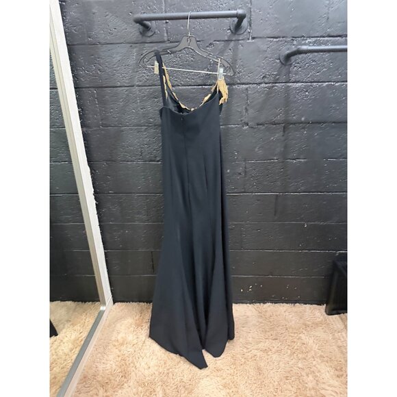 Alfabeta One-Shoulder Crepe Gown with Embellished Neckline Size 6 Retails $1,150 - Picture 5 of 7